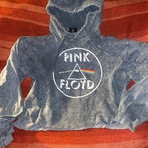 PINK FLOYD CROP HOODIE SZ MEDIUM VINTAGE